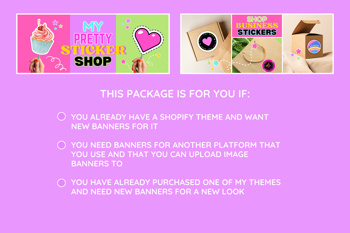 Banner Templates - Sticker Theme, a Shopify Template by SunshineStudioBoutique (Photo 6 of 9)