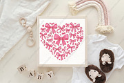 Pink Coquette Valentine Heart PNG, an Illustration by CraftArtStudio (Thumbnail 4 of 4)