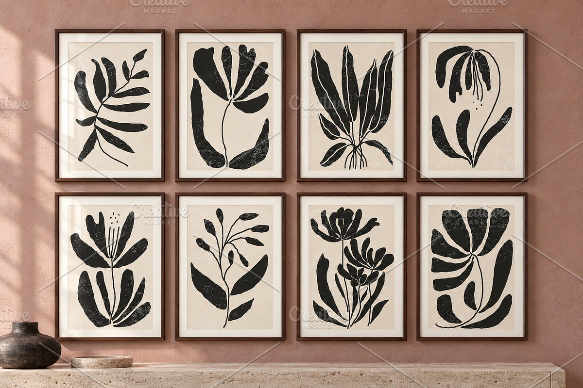 48 Botanical Mid Century Prints, a Background Graphic by C Design Studio (Photo 9 of 12)