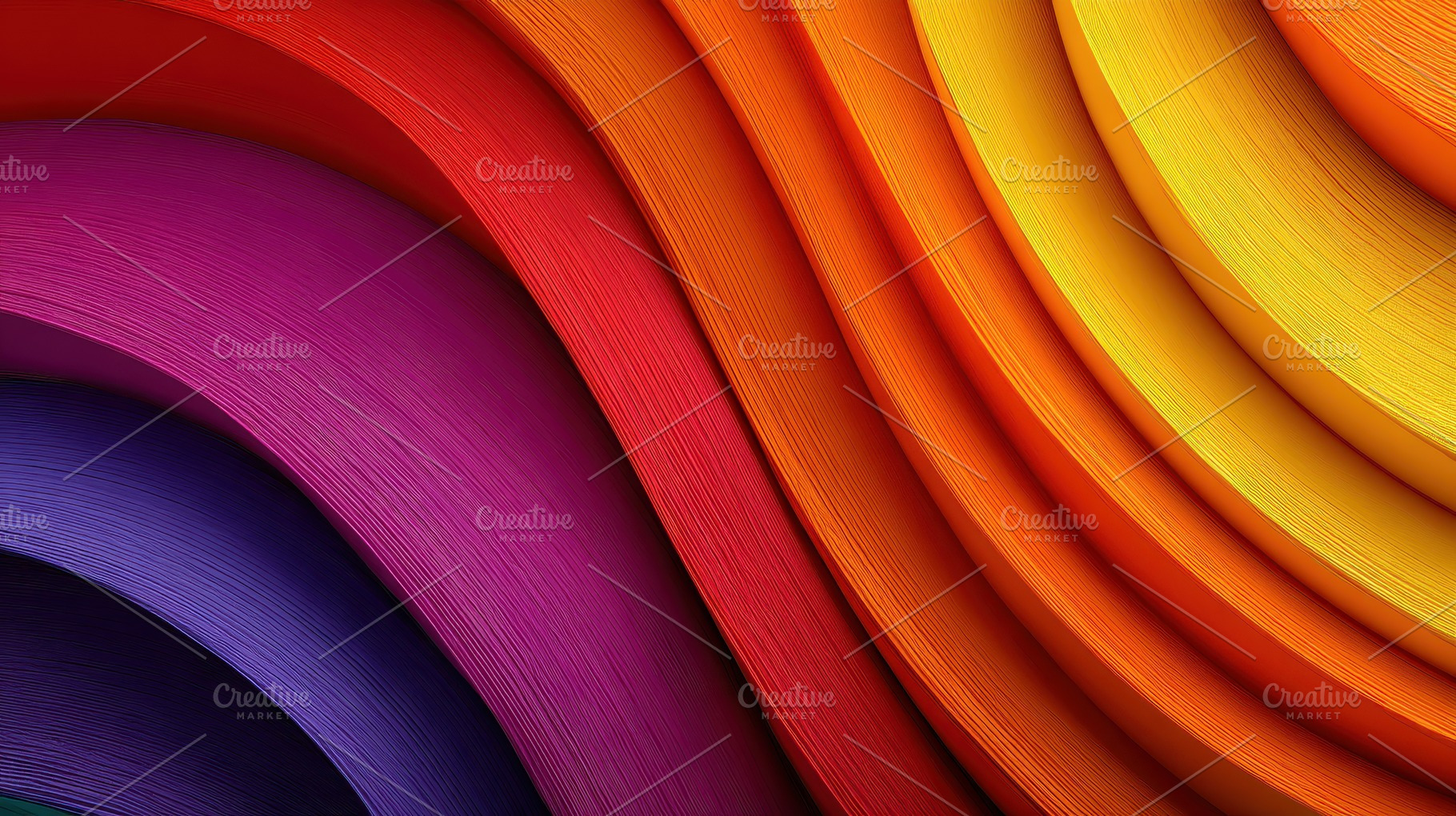 Abstract Colorful Waves Curving Desi, an Abstract Photo by Pixeness Studio