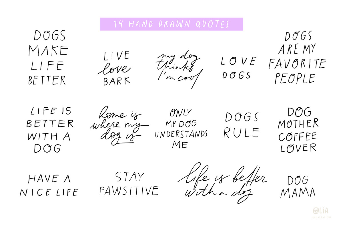 Dogs with flowers | 100% Hand drawn, an Animal Illustration by Olia (Photo 4 of 10)
