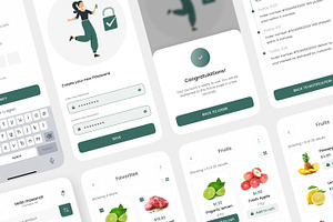 Fresh Cart-Grocery Mobile App UI Kit