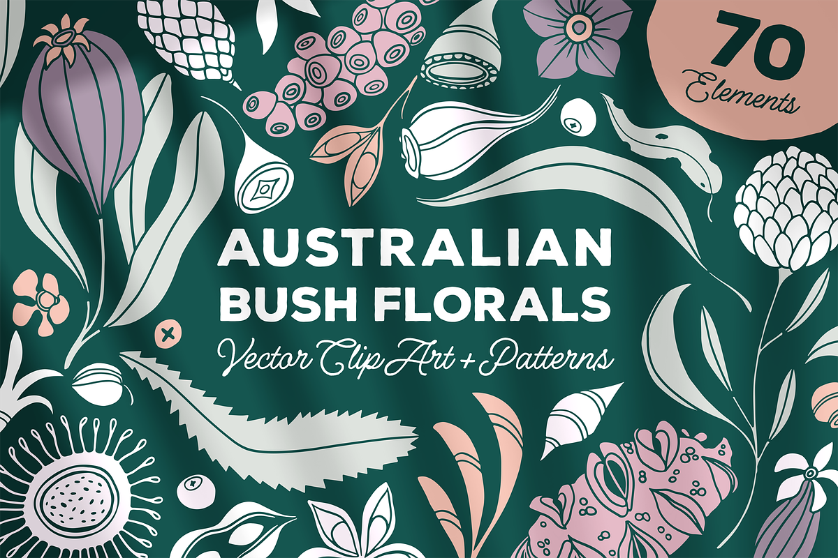 Australian Bush Florals Vector Set, a Pattern Graphic by rouxsupplyco (Photo 1 of 13)
