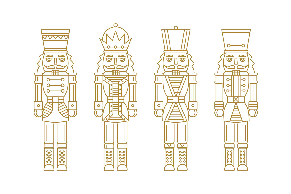 Nutcracker Drawing Line Art, a Branding & Logo Template by Buqancreative (Photo 1 of 2)