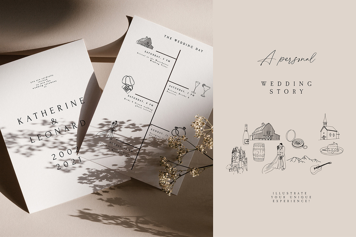 Wedding Creator Rustic Venue Icons, a Person Illustration by Laras ...
