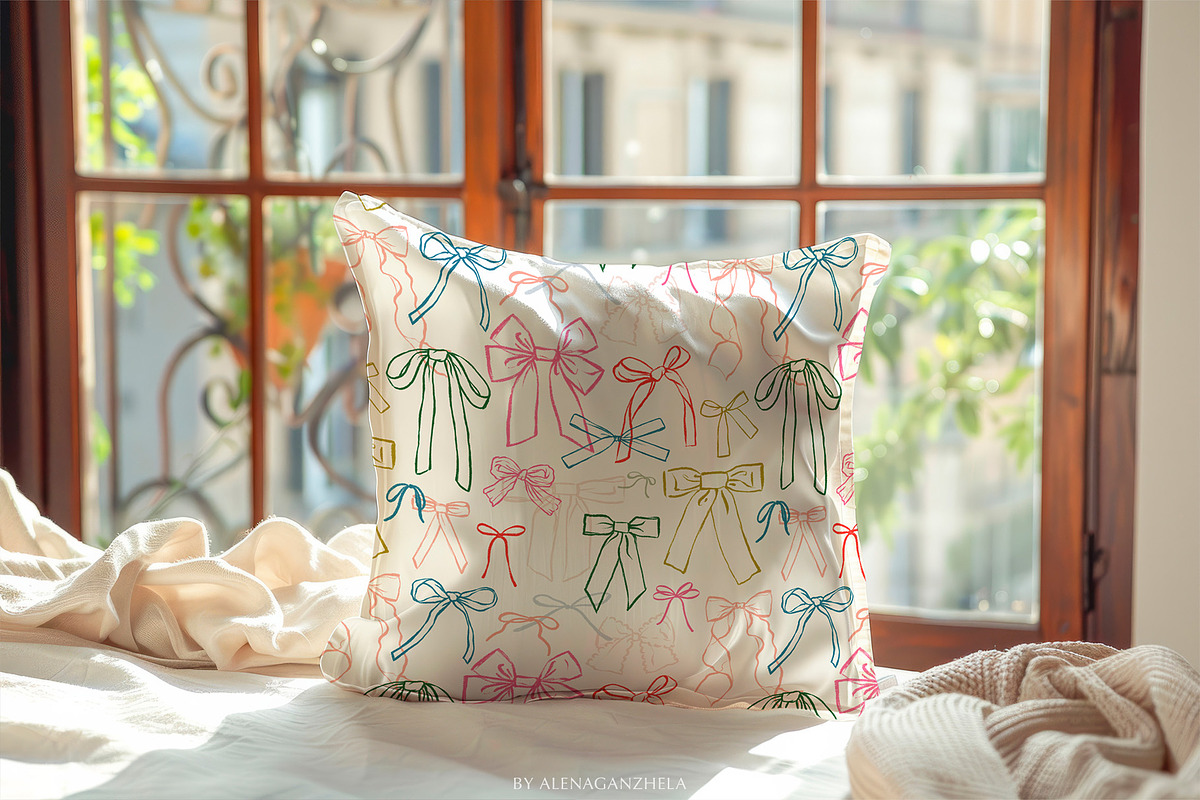 COQUETTE BOWS - patterns & cliparts, a Pattern Graphic by alenaganzhela (Photo 4 of 14)