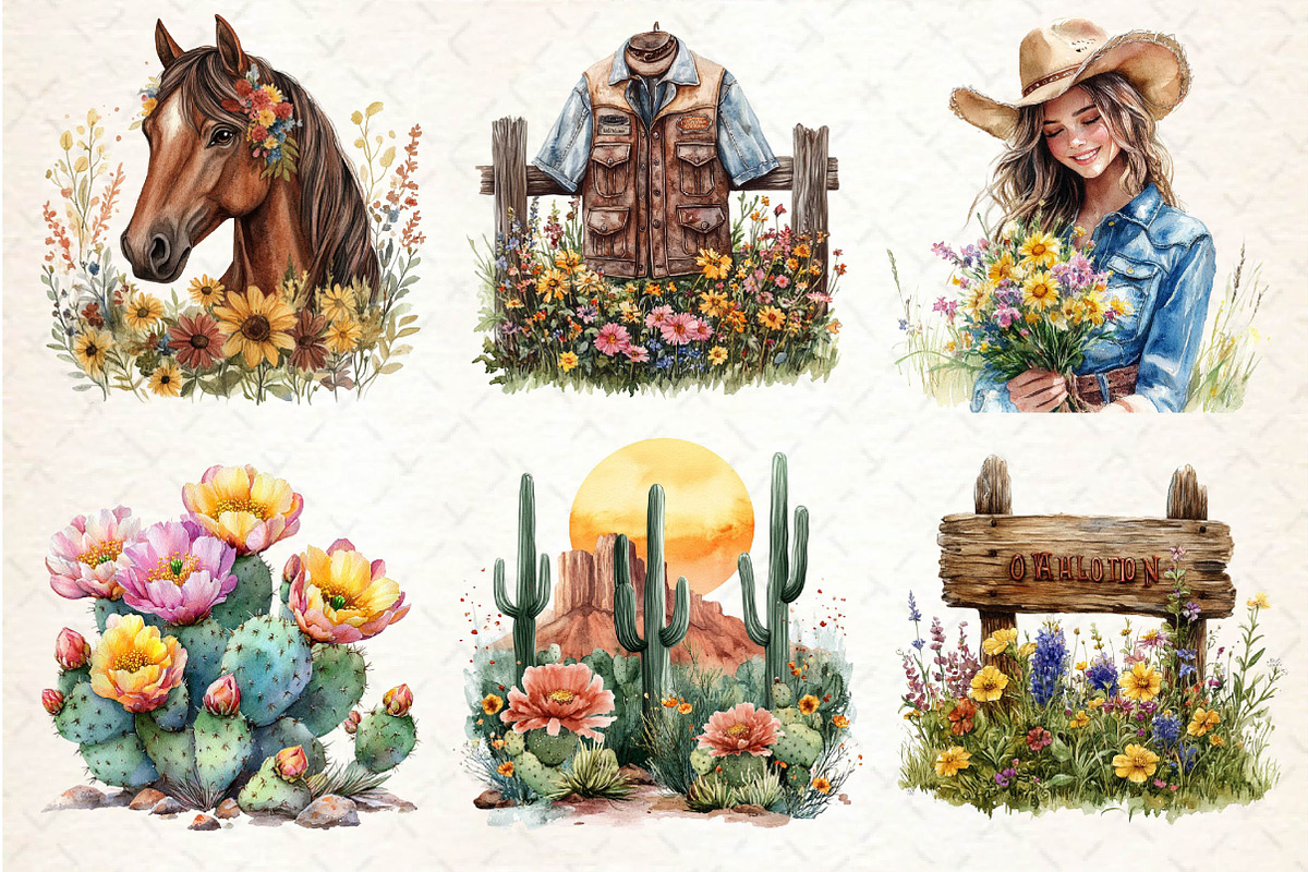Western Spring Clipart, an Illustration by Dream Creation (Photo 5 of 6)