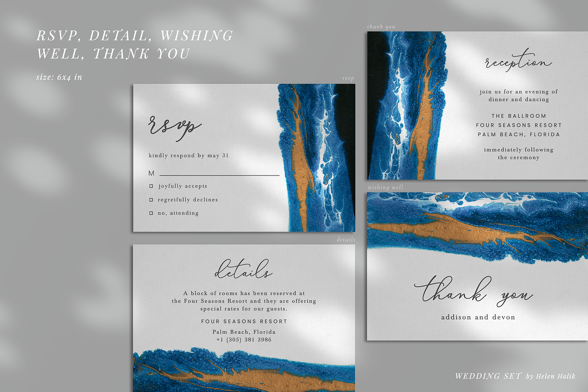 On the coast - wedding set, an Invitation Template by Helen Halik art (Photo 3 of 5)