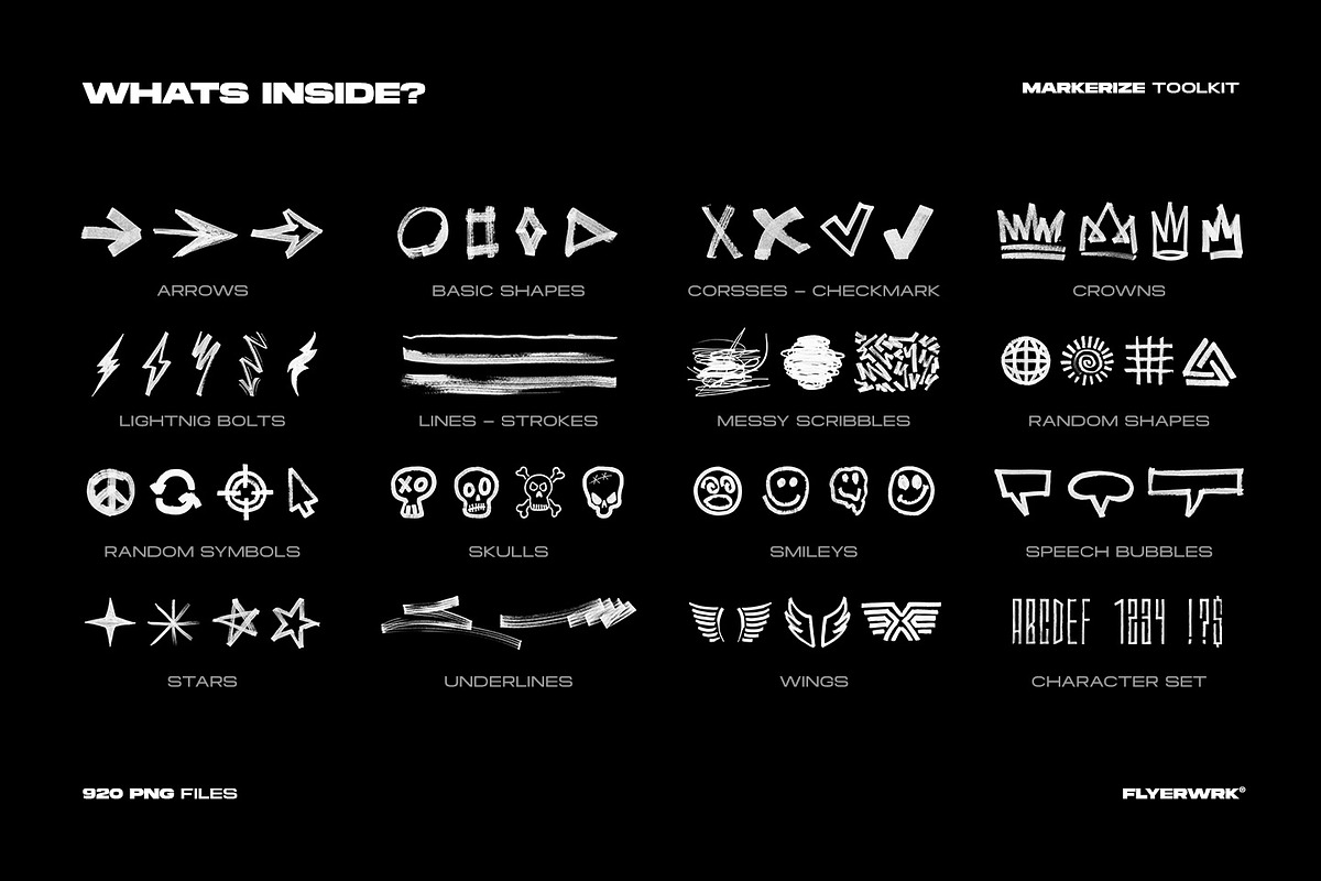 Markerize - 800+ graphics toolkit, an Object Graphic by FLYERWRK (Photo 22 of 22)