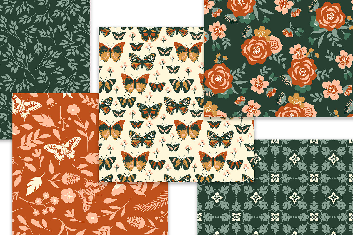 Woodland Garden Seamless Patterns, a Pattern Graphic by Wild Twig Co (Photo 2 of 9)