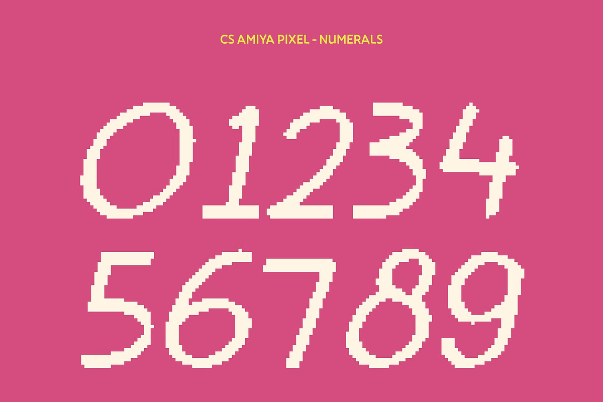 CS Amiya Pixel, a Sans Serif Font by Craft Supply Co. (Photo 4 of 8)