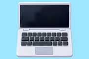 3D open laptop computer, a Technology Illustration by Abscent (Thumbnail 2 of 3)