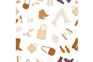 Stylish accessories seamless pattern, an Object Illustration by Valerie Bodnar