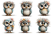 Whimsical Spring Owl Clipart, an Illustration by Dream Creation (Thumbnail 5 of 6)