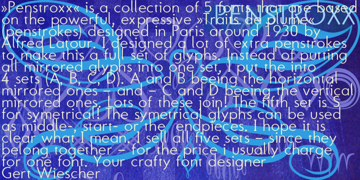 Penstroxx, a Symbol Font by Wiescher-Design (Photo 3 of 3)