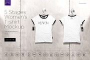 Women's T-shirt On 5 Stages Mock-up, a Hoody Mockup by Mocca Mockups Store (Thumbnail 59 of 59)