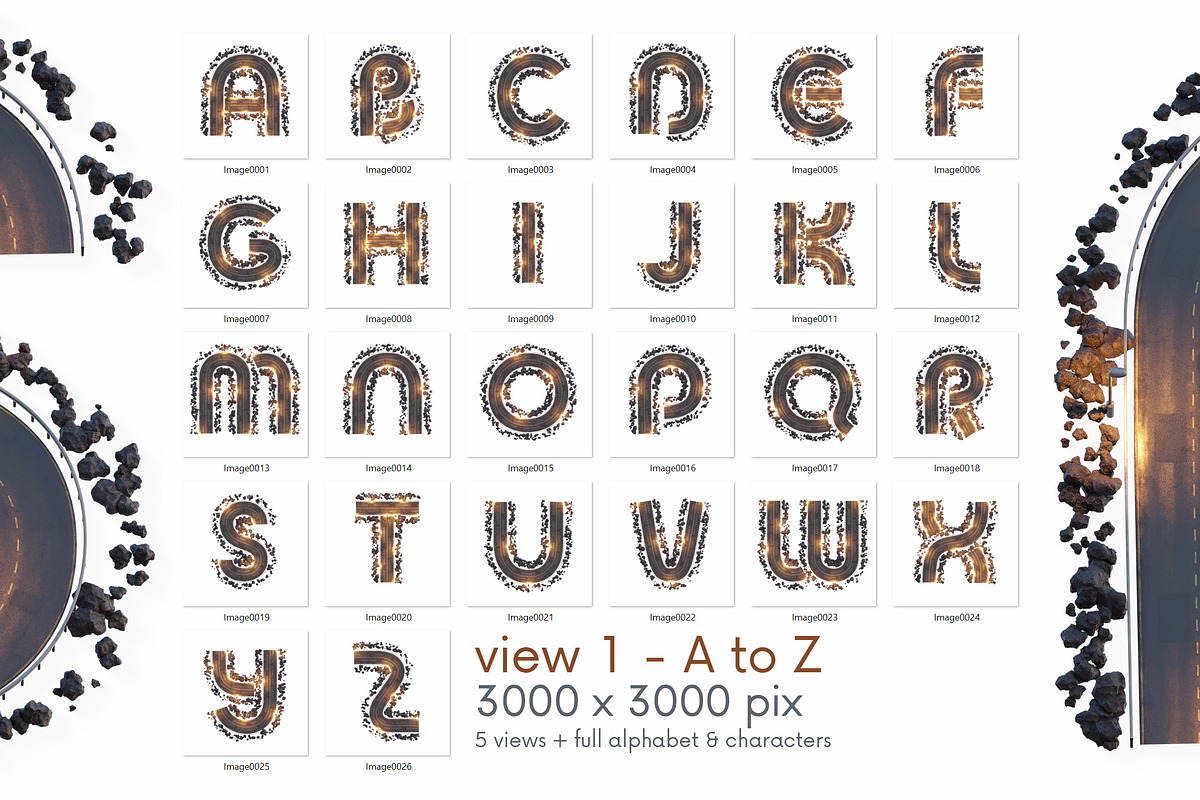 Night Road - 3D Lettering, a Graphic by MIIM (Photo 6 of 8)