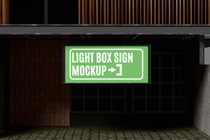 LIGHT BOX SIGN MOCKUP, an Advertising Mockup by safrizalstudio