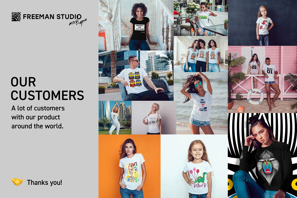 T-Shirt Mock-Up Set, a Shirt Mockup by Freeman Studio (Photo 9 of 14)