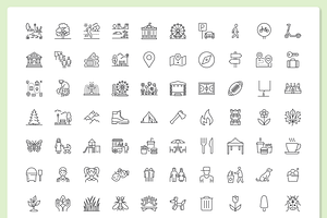 100 Park & Outdoors Icons