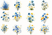 Meadow Wildflowers Clipart, an Illustration by Designworld (Thumbnail 4 of 5)