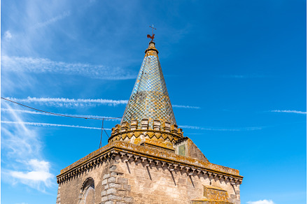 Tower of the Cathedral of Evora. Low