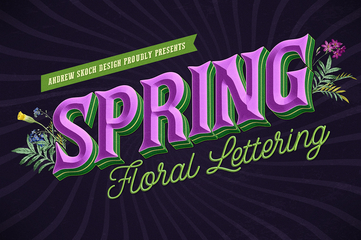 Retro Lettering Text Effect, a Layer Style Add-On by Andrew Skoch Design (Photo 3 of 10)