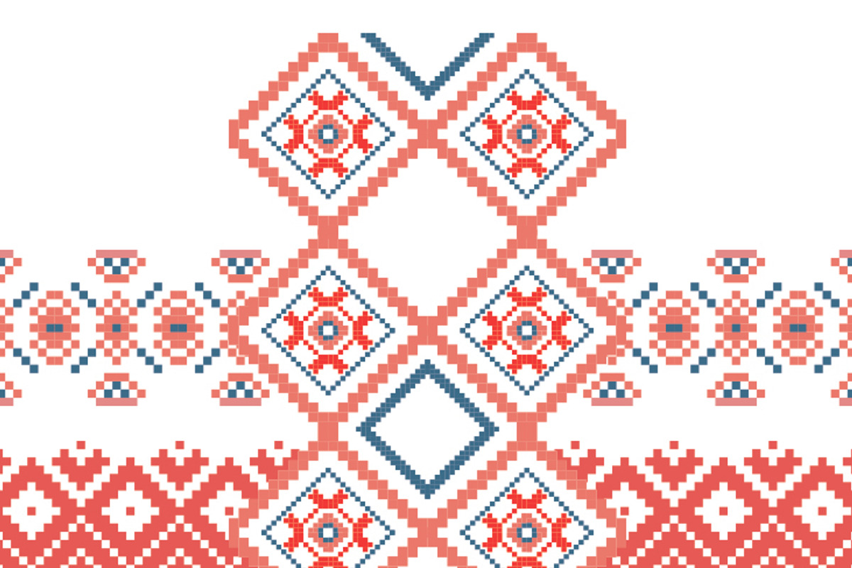 Geometric ornament  embroidery, a Pattern Graphic by tariqyosef