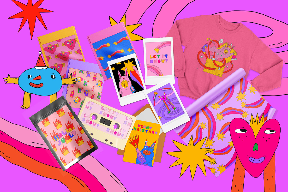 PSYCHEDELIC CHRISTMAS 1970-2023, a Person Illustration by okchizh (Photo 3 of 15)