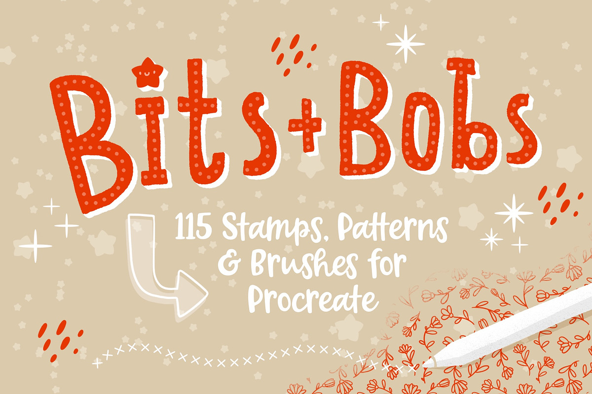 Bits + Bobs - Procreate Brushes, a Brush Add-On by PrettyLittlePigs (Photo 1 of 10)