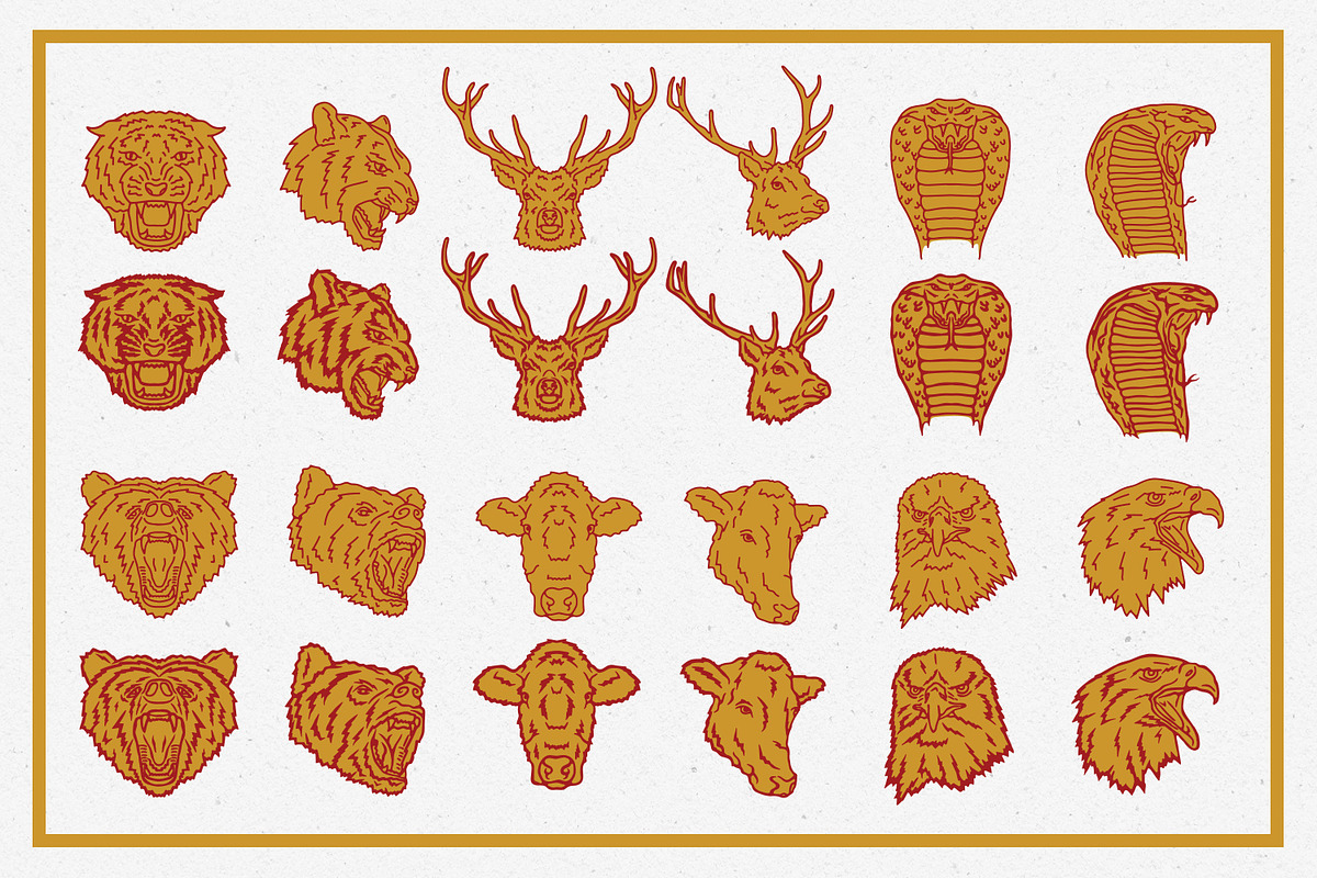 Vintage Animal Logos, an Animal Illustration by Justin Achammer (Photo 7 of 11)