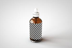 Amber Dropper Bottle Mock-Up