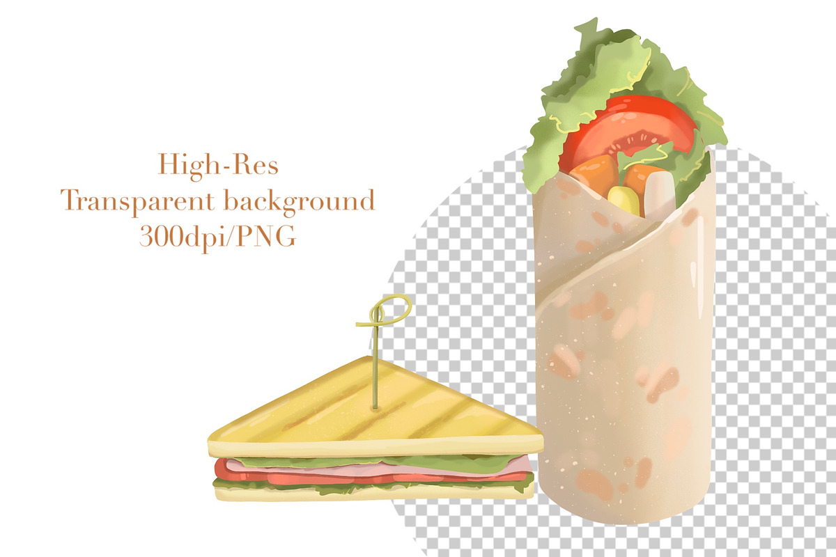 Street Fast Food Clipart PNG, a Food Illustration by ArtGiftsStudio (Photo 3 of 3)