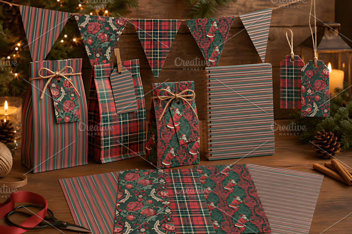 Seamless Christmas Patterns 2, a Background Graphic by Coco Bloom (Photo 2 of 4)