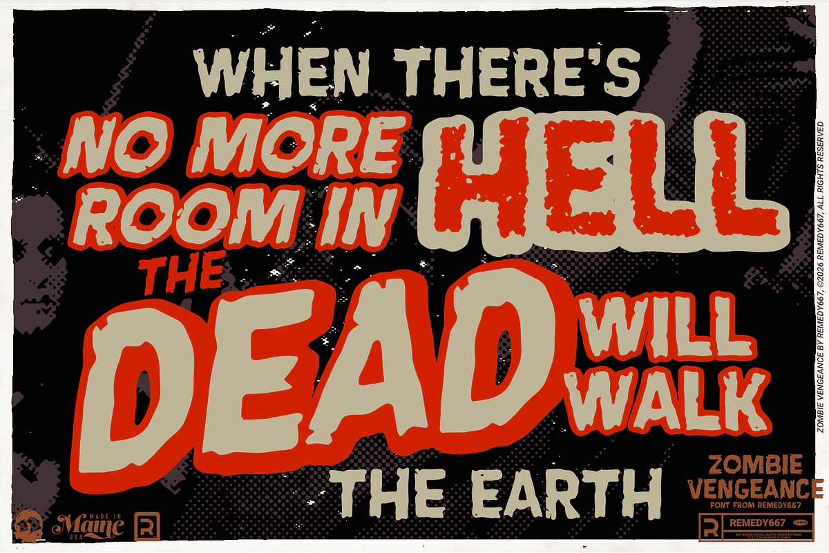 Zombie Vengeance, a Sans Serif Font by Remedy667 (Photo 3 of 11)