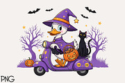 Funny Halloween Silly Goose Clipart, an Illustration by Black Bird Studio (Thumbnail 1 of 4)