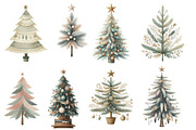 Watercolor Boho Christmas Trees, an Illustration by Designworld (Thumbnail 3 of 5)