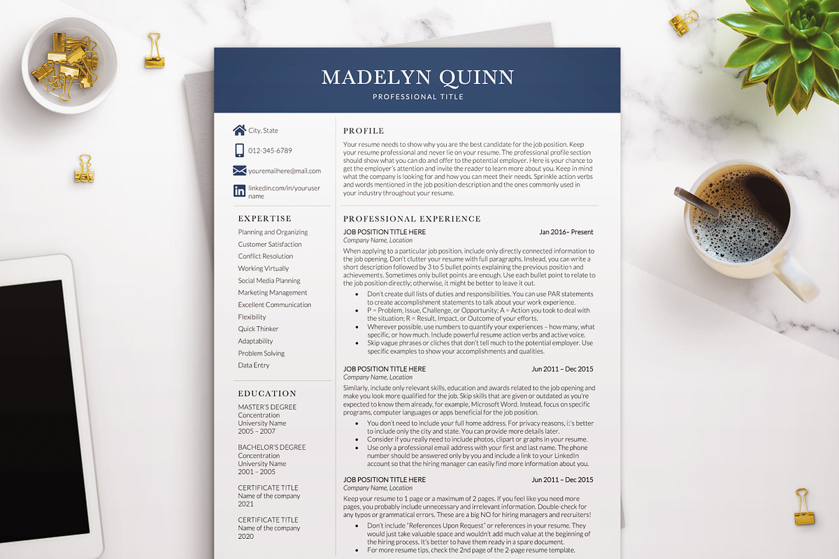 Modern Resume Template for Word, a Resume Template by BestResumes.Co (Photo 1 of 10)