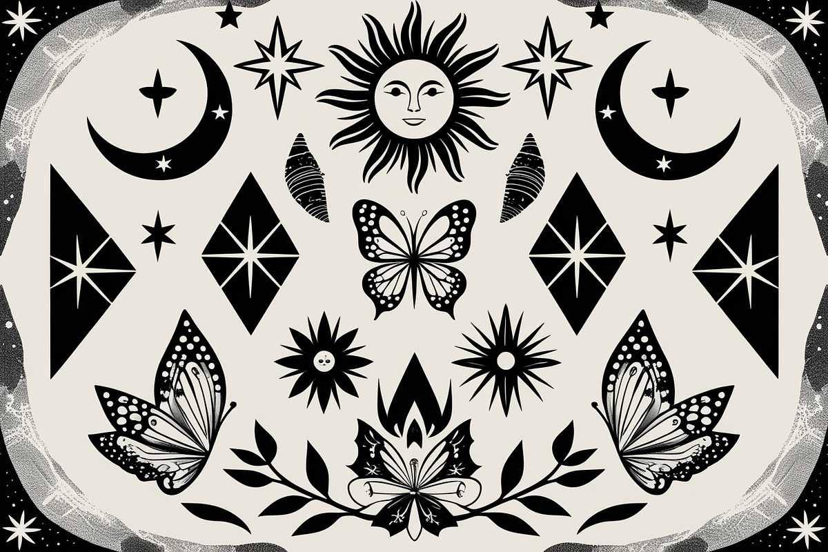 Mystic Moon and Nature Bundle, an Illustration by Creativeshirt (Photo 3 of 9)