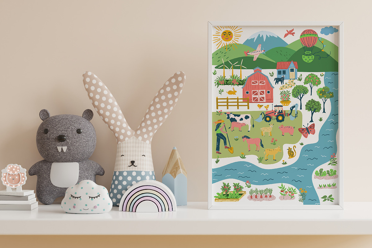 Fun at the Farm - Map Creator, an Object Illustration by Anna Ivanir (Photo 8 of 12)
