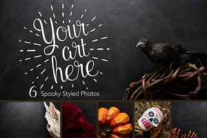 Dark n Creepy Chalkboard Photo Set