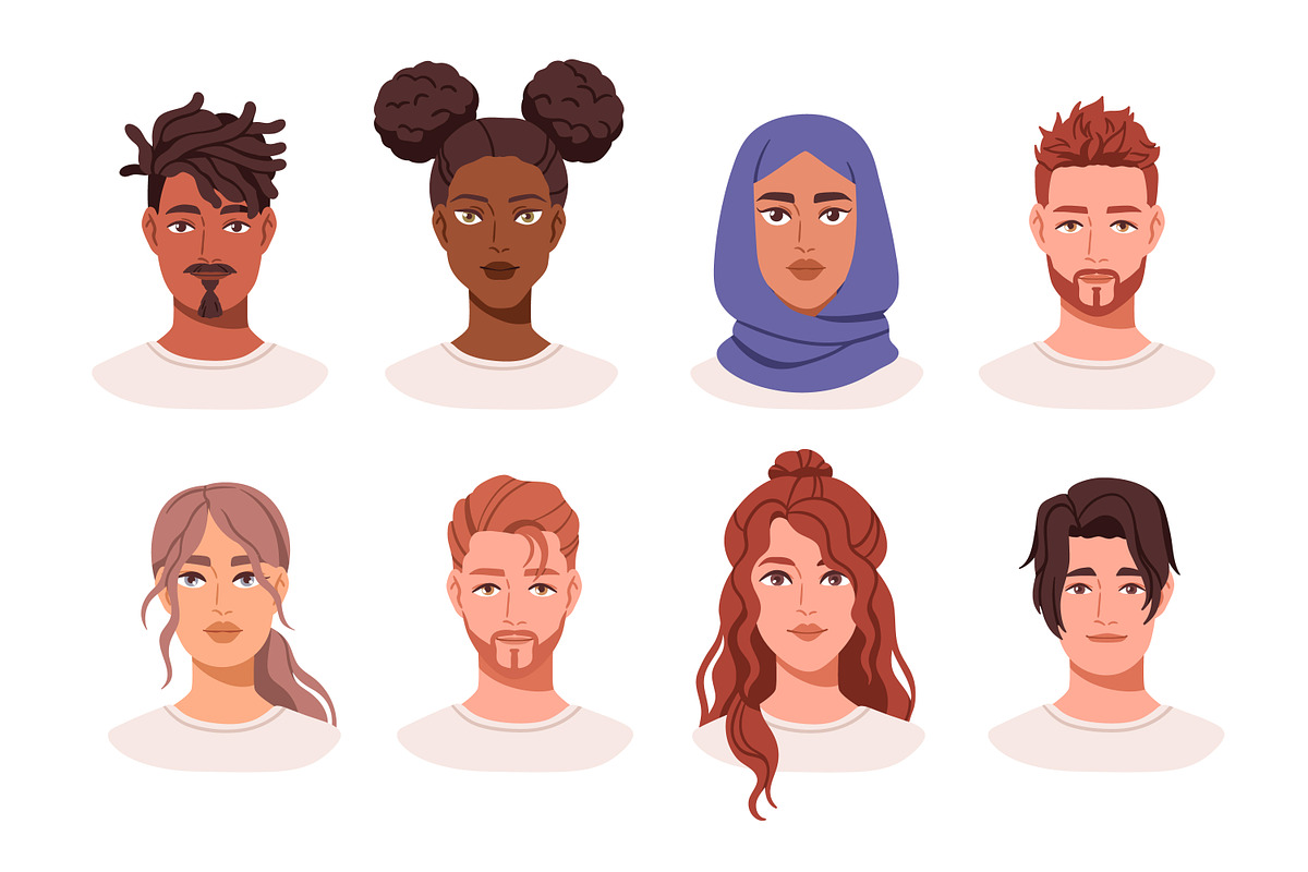 Diverse people avatars set, a Person Illustration by Good Studio (Photo 2 of 5)