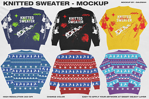 Knitted Sweater - Mockup, a Hoody Mockup by DaldSgh