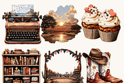 Modern Western Clipart Bundle, a Person Illustration by BusyDaydesign (Thumbnail 6 of 9)
