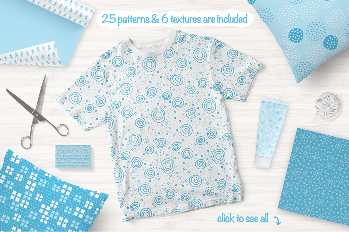 Winter alphabet and patterns, an Object Graphic by Truefiesta (Photo 4 of 7)