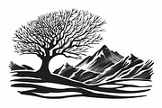 Majestic Mountain and Tree Vector, an Object Graphic by jahid234 (Thumbnail 4 of 11)
