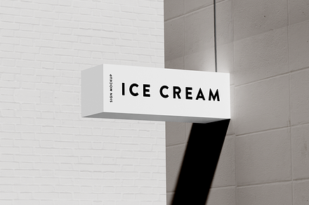 Horizontal Signboard Wall Mockup, an Advertising Mockup by Hubzway