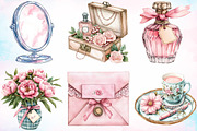 Pink Coquette Mother's Day Clipart, a Seasonal Illustration by Canvas Craft (Thumbnail 3 of 4)