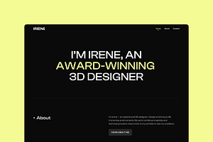 Irene Portfolio Template · Framer, a Landing Page Template by Bryn Taylor