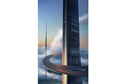 Vector Futuristic Landscape Set, a Technology Illustration by Zonda (Thumbnail 2 of 12)